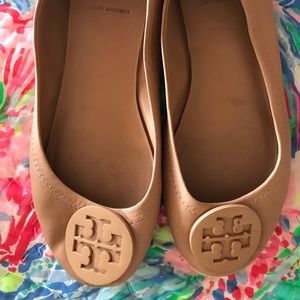 Tory Burch Minnie flats sand color